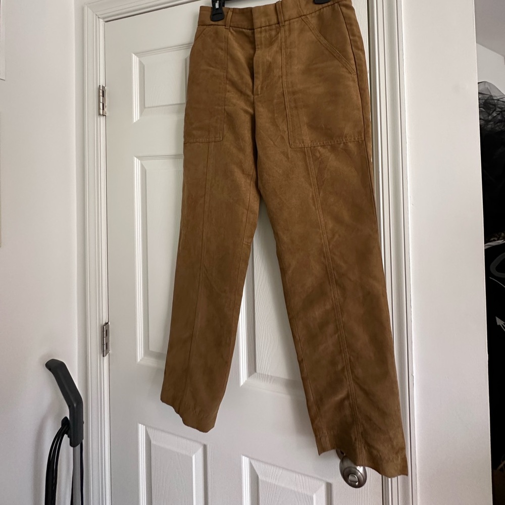 Banana Republic Womens High Rise Suede Straight Pant Horse Size 6